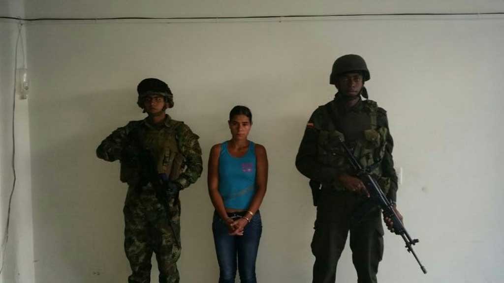 Yirley Urango, compañera sentimental del segundo cabecilla del frente 18 de las FARC.