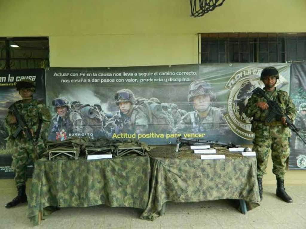 Incauta material de guerra perteneciente a la compañía del frente 36 de las FARC, en Antioquia.