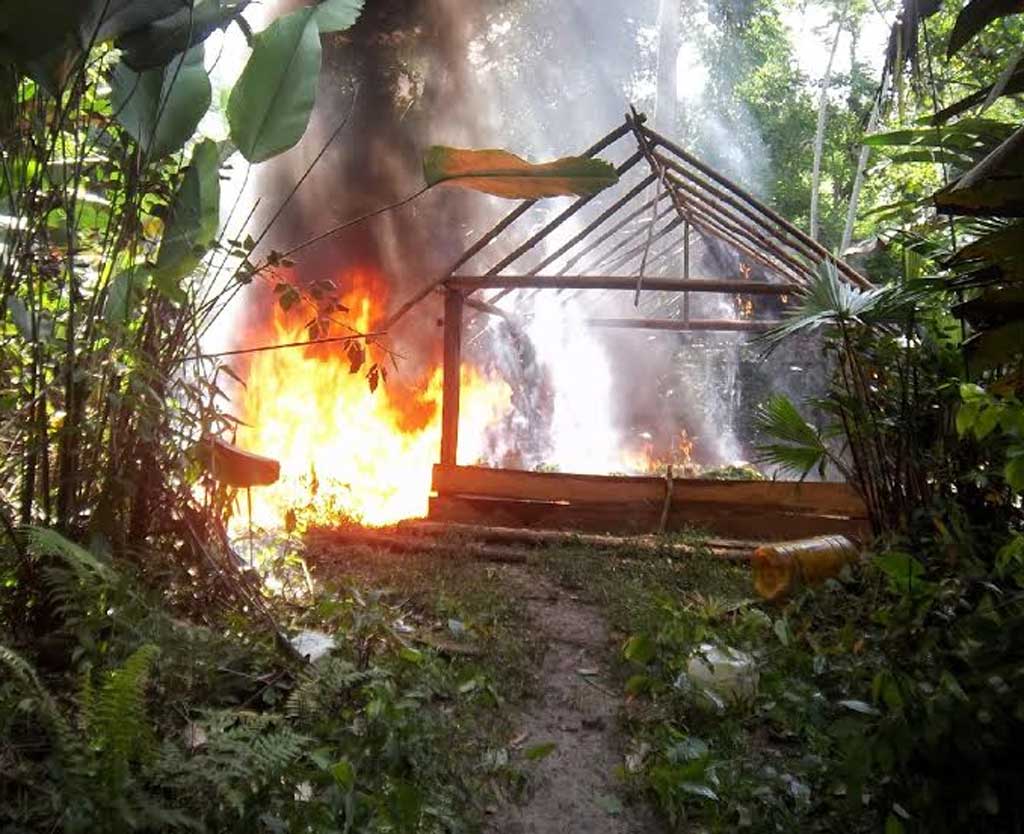 Destruyen laboratorio de las FARC.