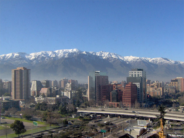 Santiago de Chile con altos niveles de contaminación.