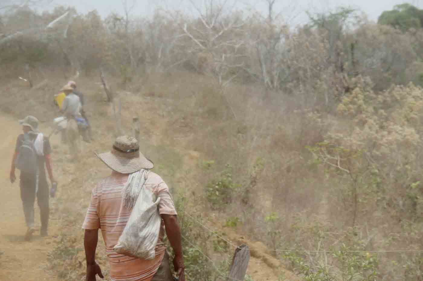 Familias campesinas desplazadas por temor