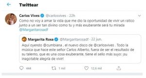 Me Volvi A Tragar Asi Respondio Margarita Rosa A Carlos Vives Larazon Co