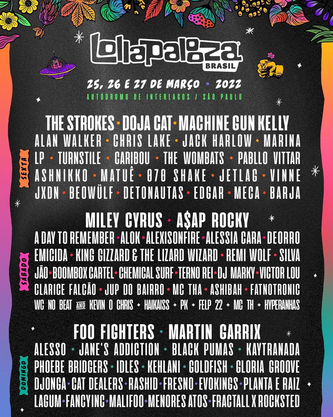 Estos son los artistas que harán parte del Lollapalooza 2022