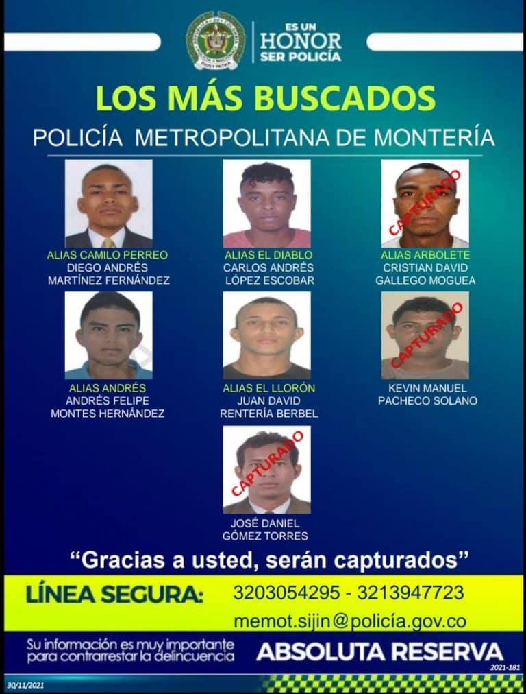 Este Es El Cartel De Los Más Buscados En La Jurisdicción Metropolitana LarazÓnco 7996