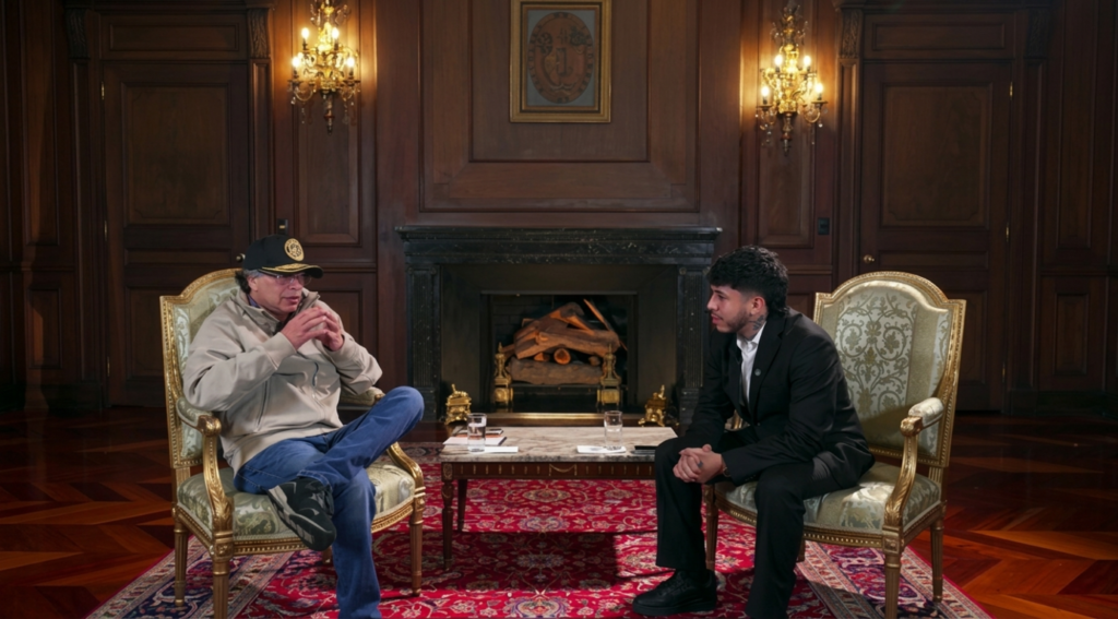 El presidente Gustavo Petro y el creador de contenido WestCOL